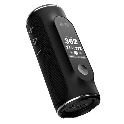 Blue Tees Golf Player+ AI-Powered GPS Speaker - Touchscreen Display, 10+ Hour Battery, 40,000+ Courses, Visual & Audible Distances, Hazard Detection, IPX7 Waterproof (Black) | Amazon (US)