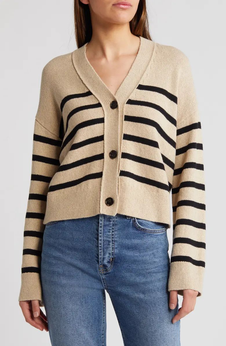 Geneva Stripe Cotton Blend Cardigan | Nordstrom