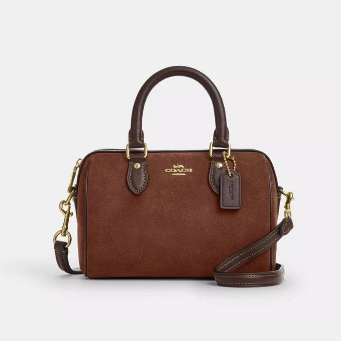 Coach Mini Rowan Crossbody Bag CCF29 Suede Smooth Leather Vintage Brown Outlet | eBay | eBay US