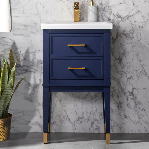 Deon 20'' Single Bathroom Vanity with Ceramic Top | Wayfair North America