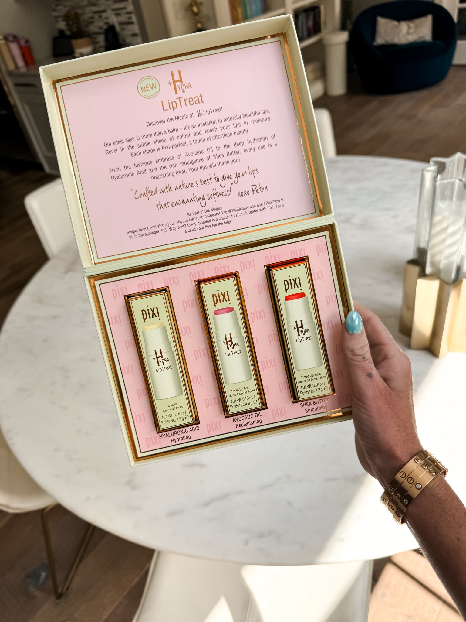 New +hydra lip balm from Pixi beauty is available at ulta! It comes in 7 must have shades and is so hydrating! 