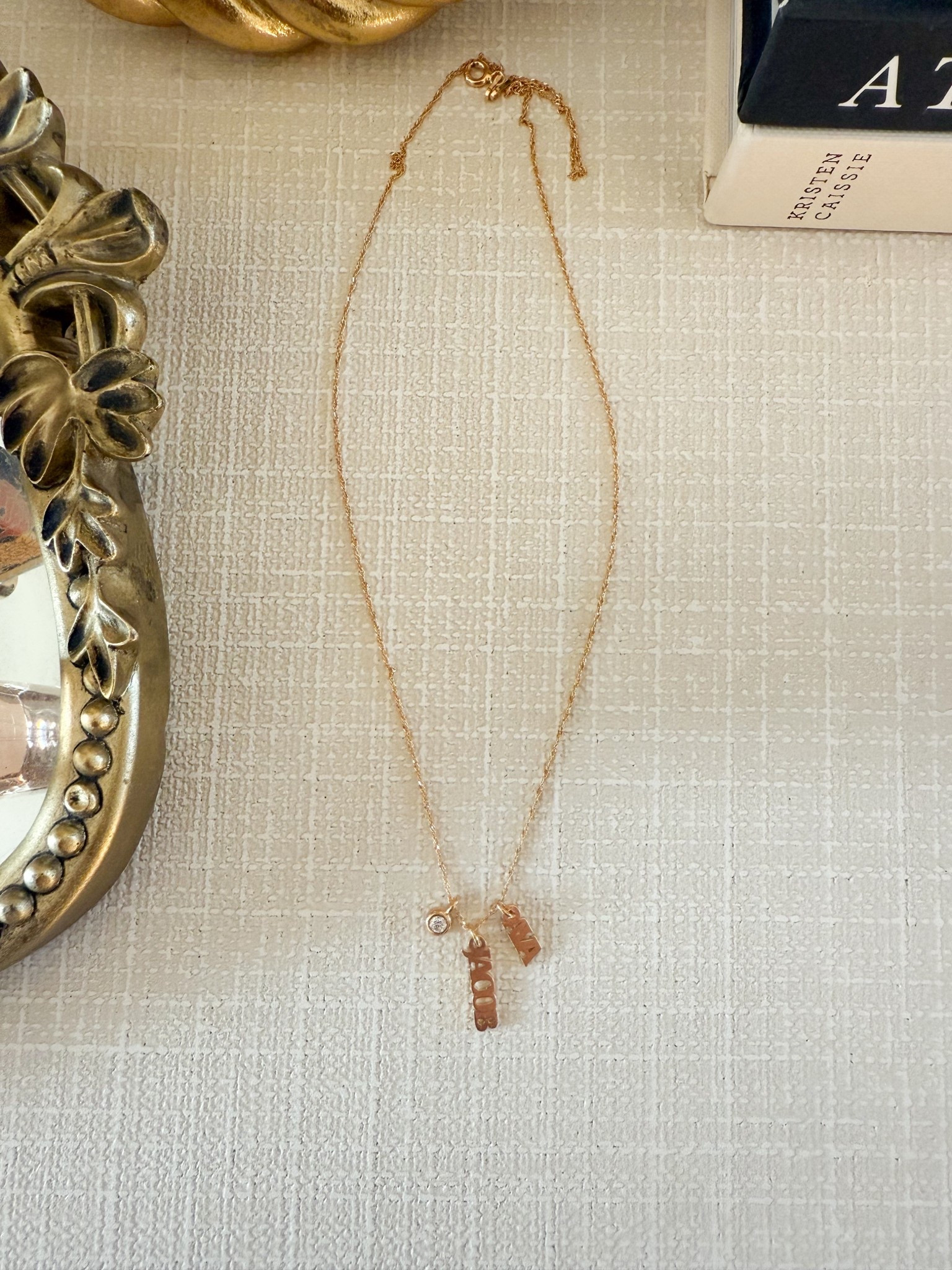 I LOVE this necklace from Oak & Luna that I was able to easily customize with my kids’ names! You can also opt to add additional charms like the little diamond bezel that you see here. So many beautiful gift ideas - perfect for Valentine’s Day!  Use code LTKmichelle for 20% off + free shipping! 

#LTKmomlife #LTKSaleAlert #LTKValentine