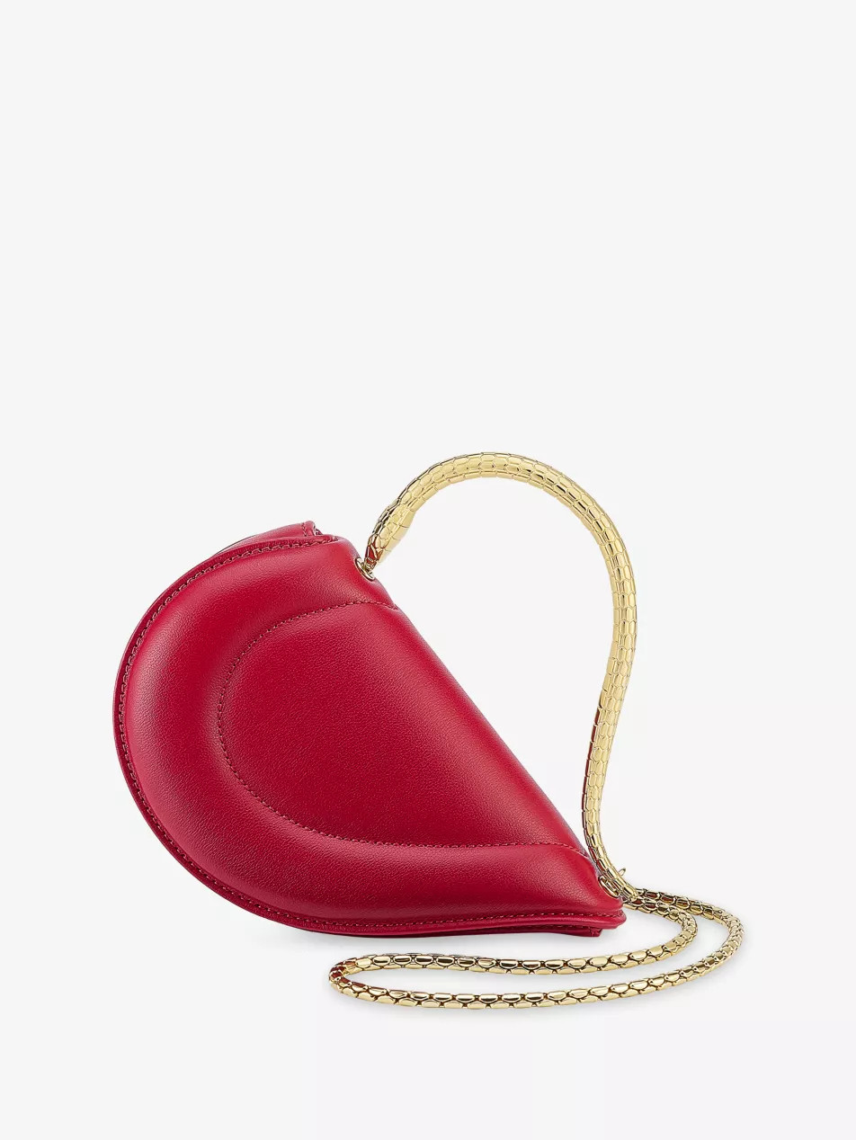 Serpenti Cuoricino Mini Leather Top Handle Bag | Selfridges