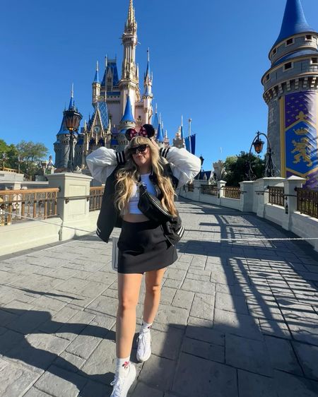 Disney world outfits - magic kingdom outfit - what I wore in Walt Disney world! Love this Mickey bomber jacket 

#LTKfindsunder50 #LTKfindsunder100 #LTKstyletip