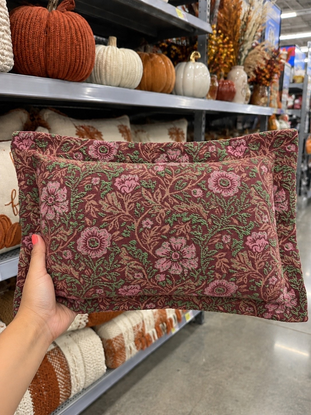 Decorative lumbar pillow from Walmart! Love these deep fall colors so much 🍁🍂

#LTKSeasonal #LTKHome