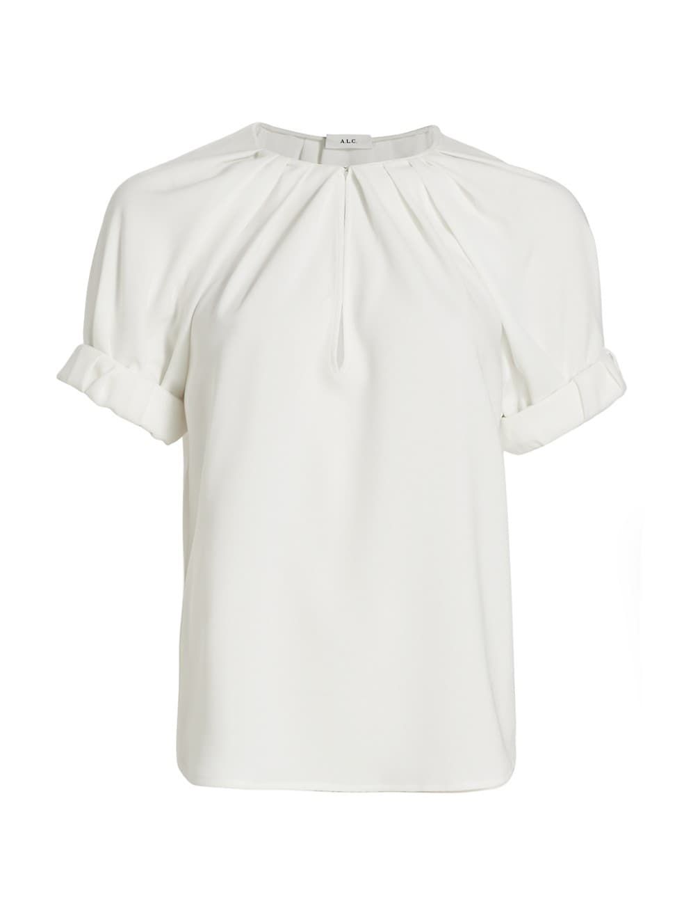 Carey II Pleated Crepe Top | Saks Fifth Avenue