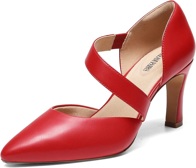 DREAM PAIRS Women's High Heels Pumps Dress Closed Pointed Toe Comfortable D'Orsay Pumps Shoes for... | Amazon (US)