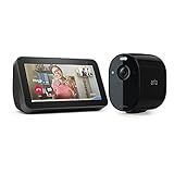 Arlo Essential Spotlight Camera (1 Pack - Black) with Echo Show 5 (2nd Gen, 2021 Release) Charcoal B | Amazon (US)