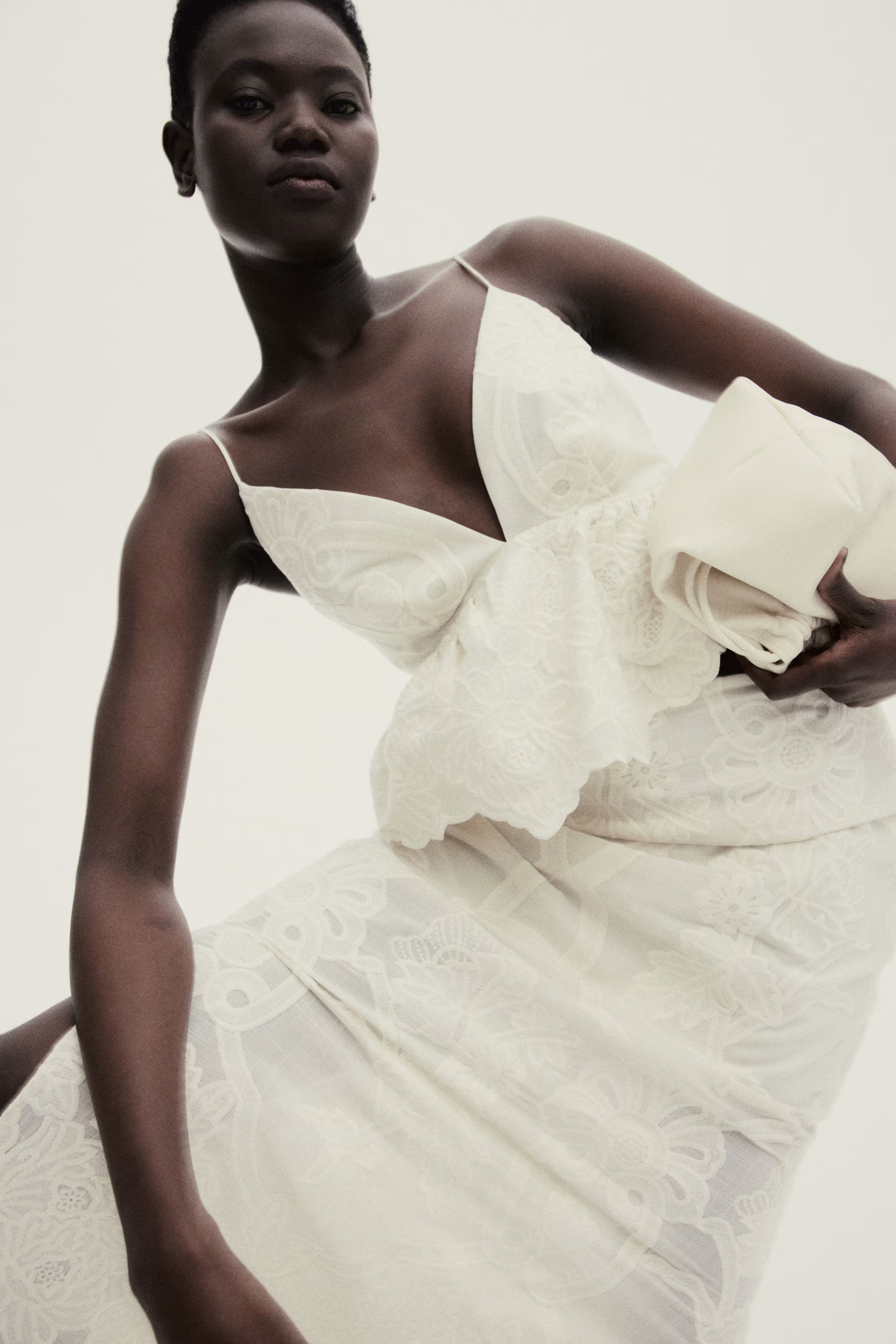 Embroidered Peplum Top | H&M (US + CA)