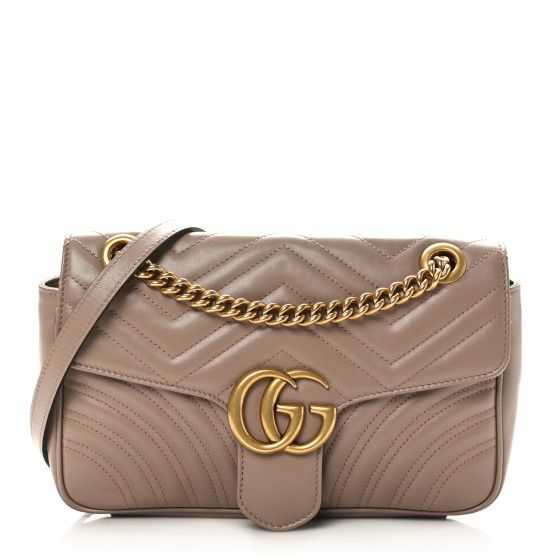 Gucci: All/Bags/Handbags/GUCCI Calfskin Matelasse Small GG Marmont Shoulder Bag Porcelain Rose | FASHIONPHILE (US)
