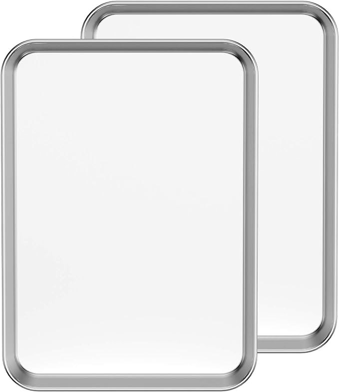 Baking Sheet Set of 2, Bastwe 18 inch Commercial Grade Stainless Steel Baking Pan, Professional B... | Amazon (US)