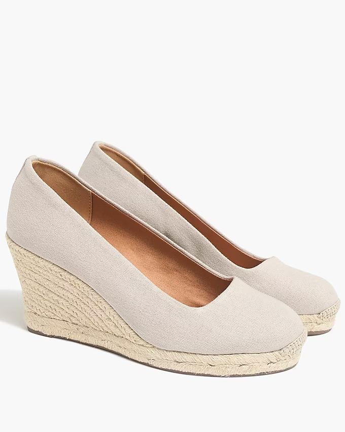 Canvas espadrille wedges | J.Crew Factory