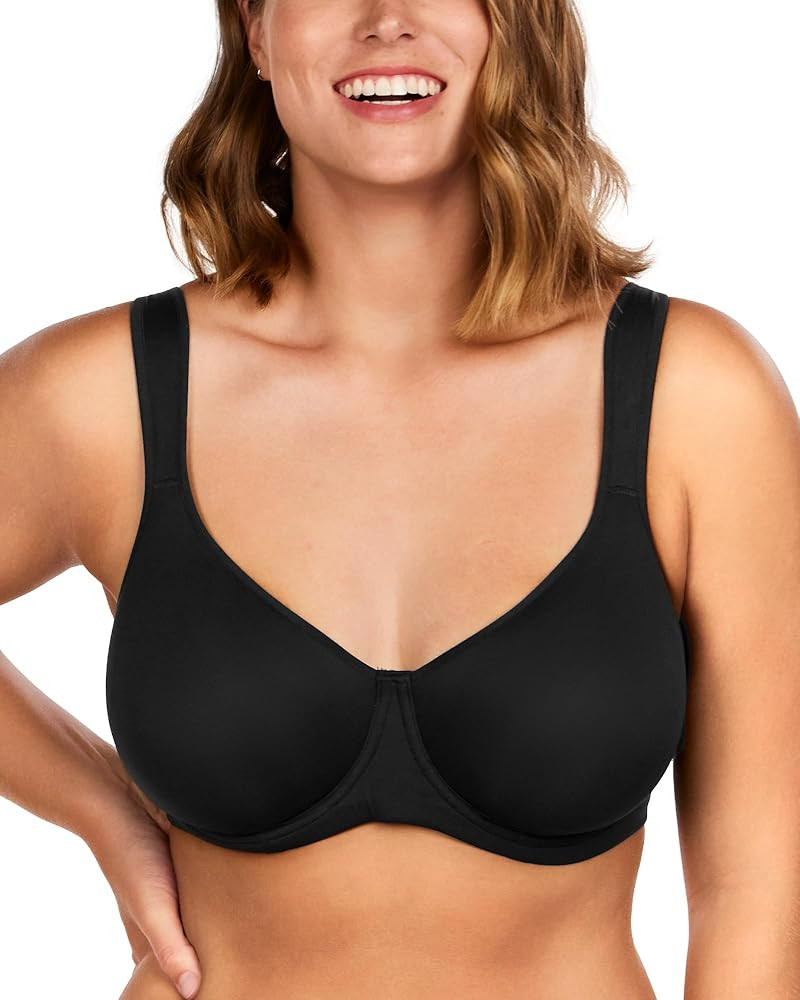 HSIA Bras for Women Minimizer Full Coverage, Plus Size T Shirt Unlined Underwire Smooth Bra, Seam... | Amazon (US)