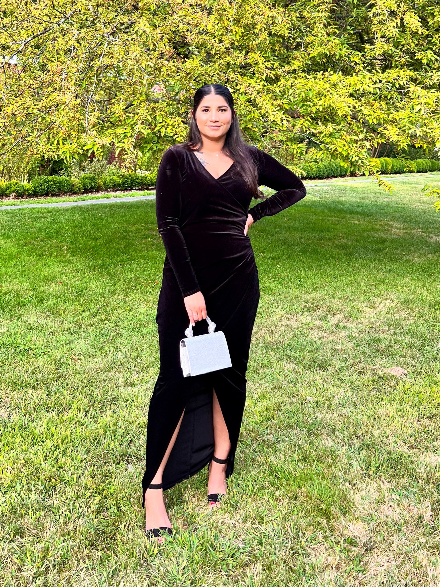 Wedding Guest Dress, Spring Wedding, Black Gown, black Heels, Silver Bag

#LTKparties #LTKstyletip #LTKwedding