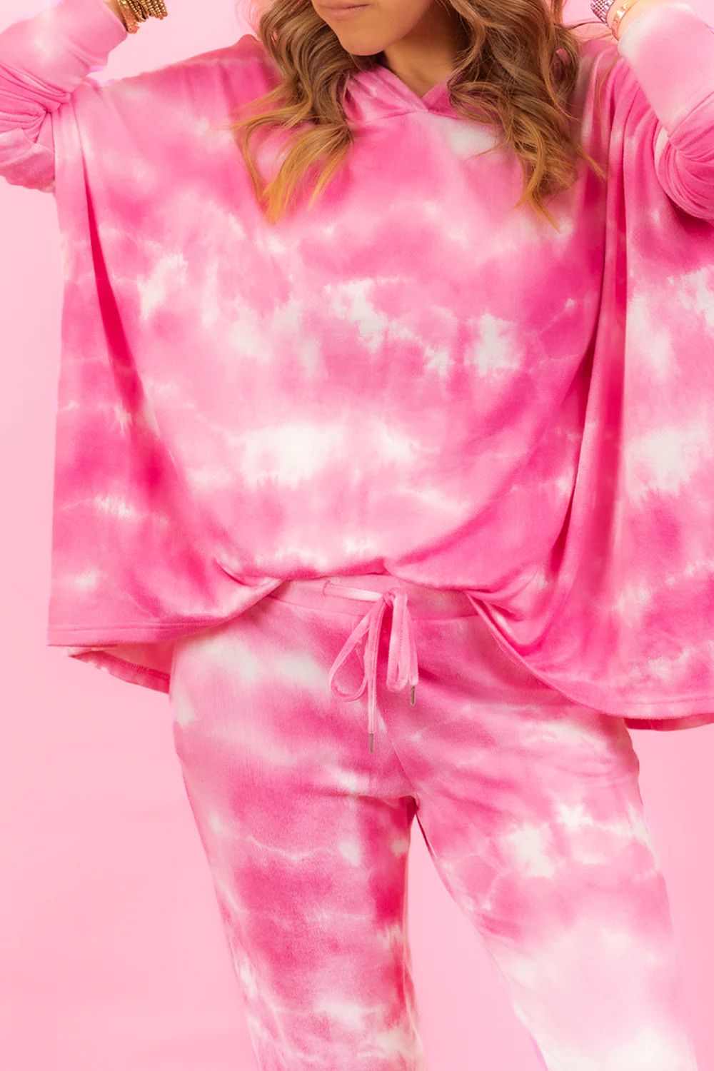 CLOUD PONCHO - Hot Pink Tie Dye | Los Angeles Trading Co