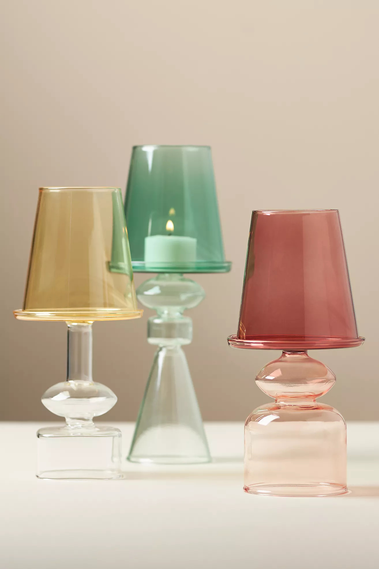 Beatrix Glass Lamp Candle Holder | Anthropologie (UK)