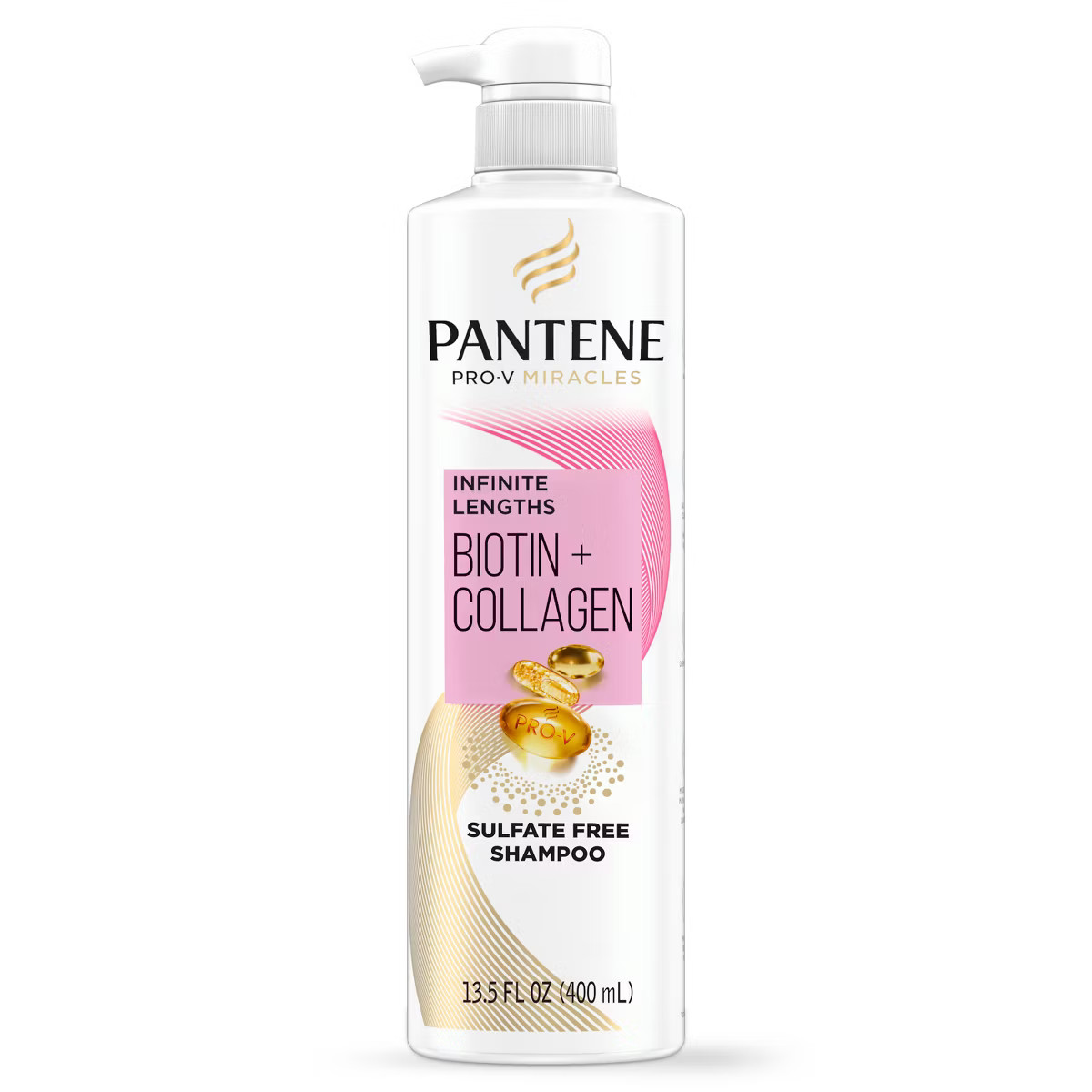 Pantene Pro-V Miracles Infinite Lengths Biotin + Collagen Shampoo Sulfate Free - 13.5 fl oz | Target