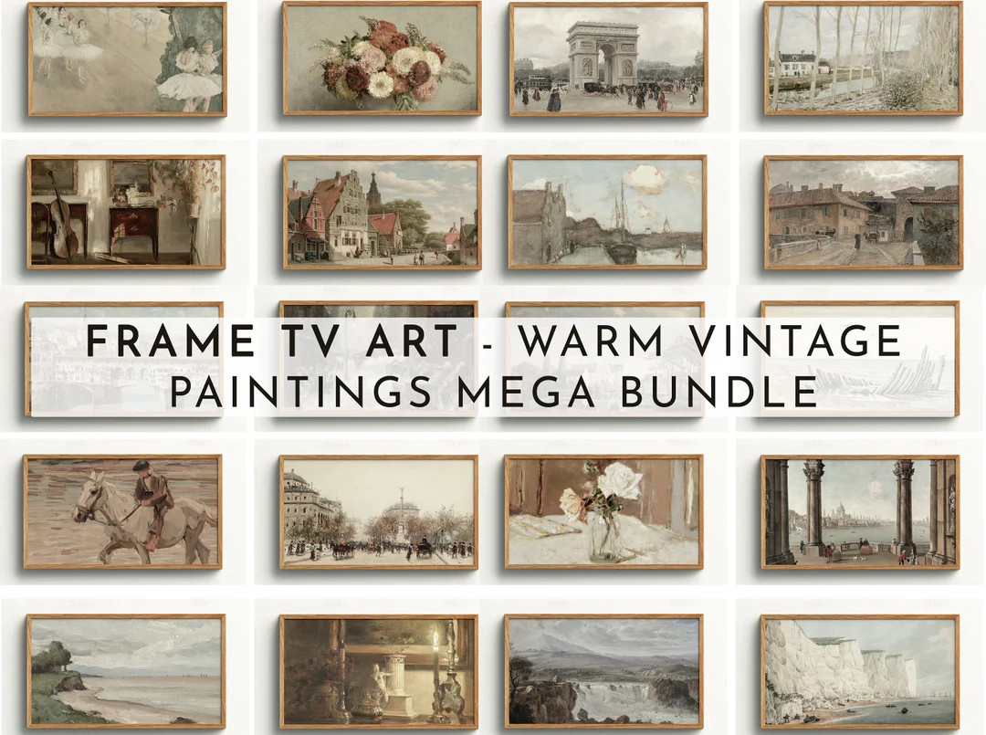 Frame TV Art Set Warm Vintage Paintings Mega Bundle - 55 files included! Vintage Frame TV Art |  ... | Etsy (US)