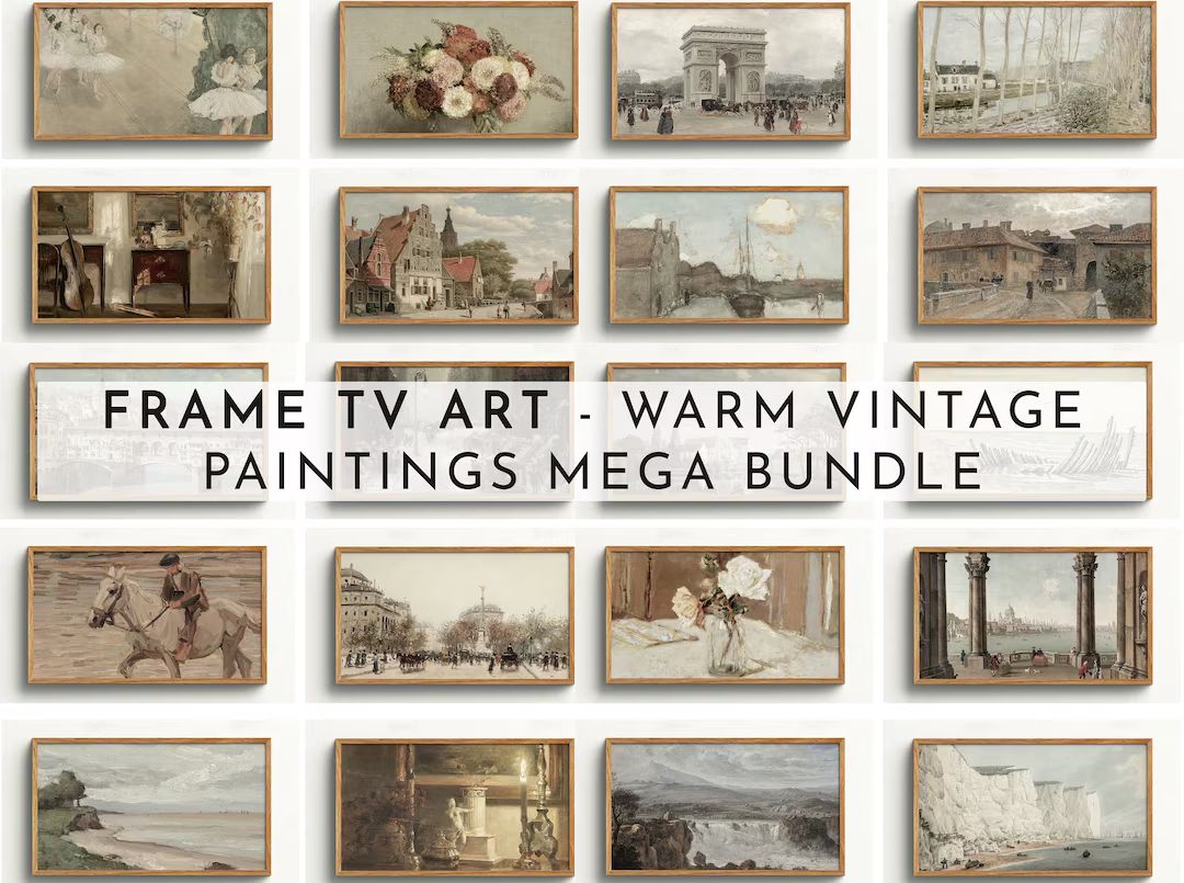 Samsung Frame TV Art Set Warm Vintage Paintings Mega Bundle - 55 files included! Vintage Frame TV... | Etsy (US)