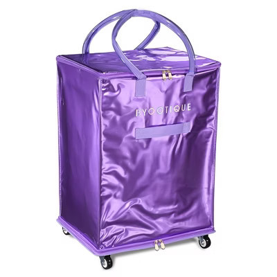 Byootique 20" Rolling Tote Bag Grocery Bag on Wheels Shopping Trolley DuskViolet Purple | Target