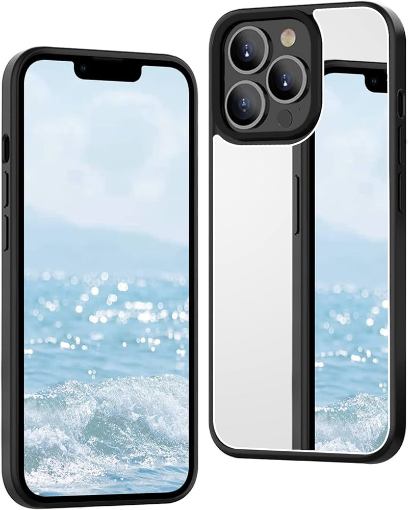 Compatible with iPhone 15 Pro Max Mirror Case for Women Girls Makeup Cute Soft Rubber Bumper Slim... | Amazon (US)
