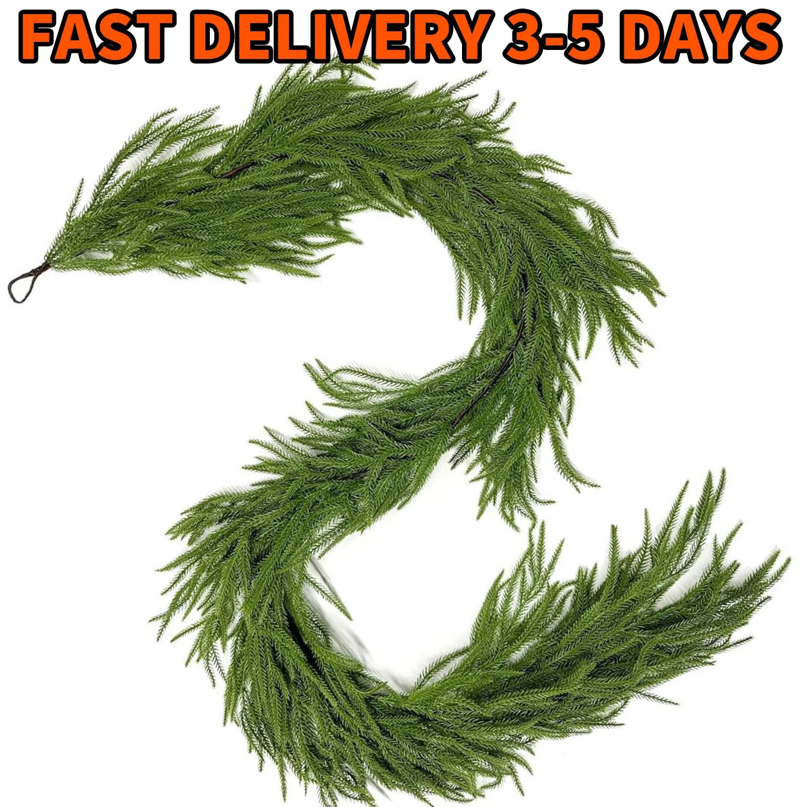 1 PCS 6FT Norfolk Pine Garland Christmas Garland, 6FT Cedar Garlands Real Touch Artificial Greene... | Walmart (US)