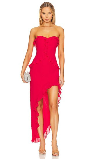 Amanda Uprichard Anessa Gown in Red. - size S | Revolve Clothing (Global)