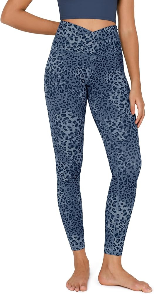 ODODOS Women's Cross Waist Yoga Leggings with Inner Pocket, 23"/25"/28" Gathered Crossover Workou... | Amazon (US)