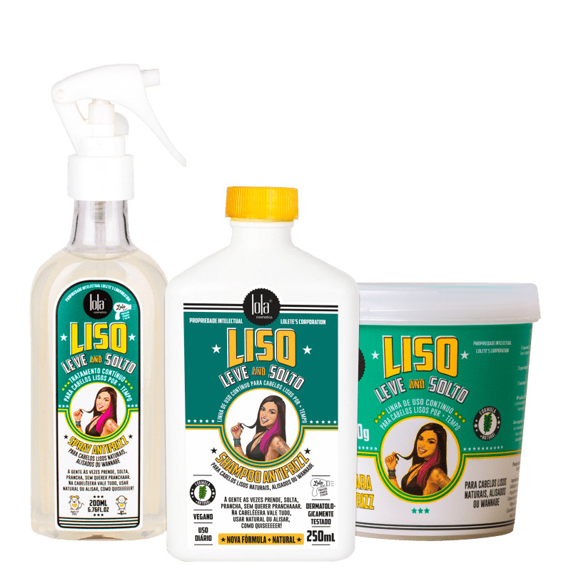 Kit Lola Cosmetics Liso, Leve and Solto Trio (3 Produtos) | Beleza Na Web (BR)