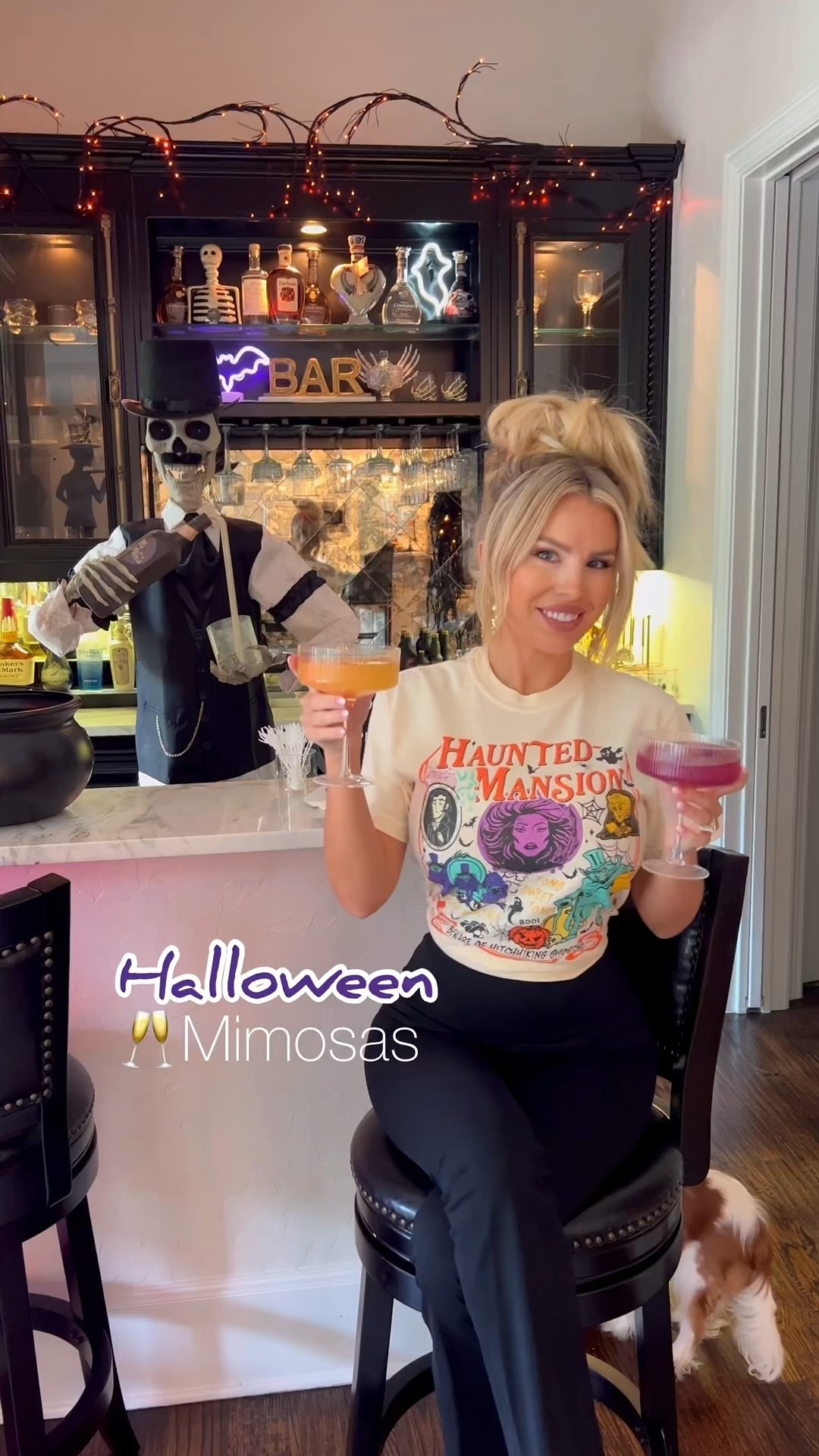Halloween mimosas. Halloween home  