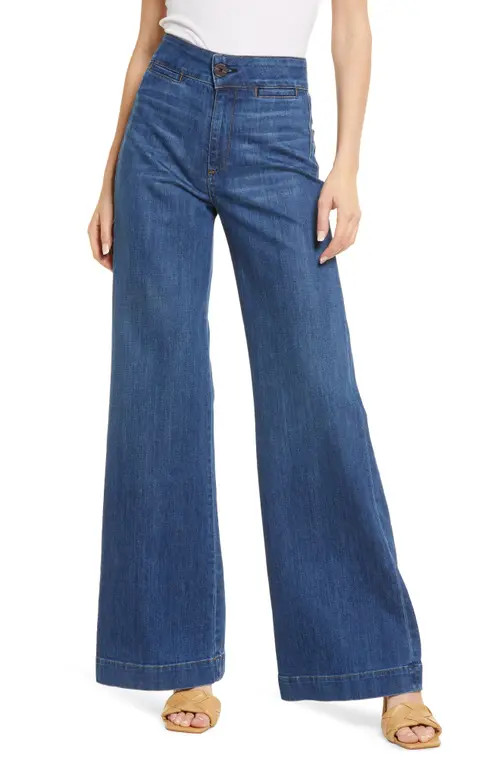 ASKK NY Brighton High Waist Wide Leg Jeans in Mercury at Nordstrom, Size 31 | Nordstrom