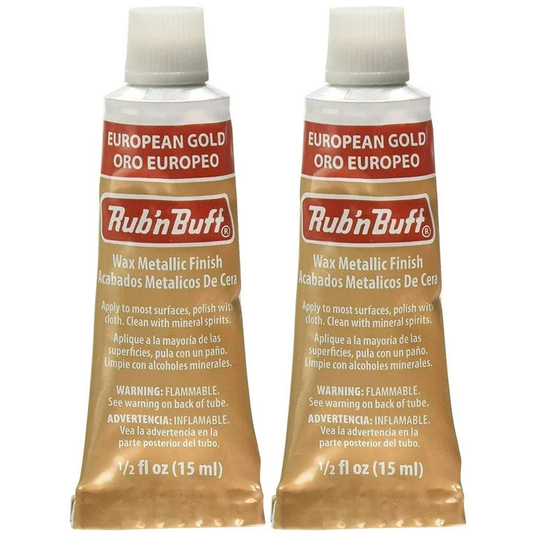 Amaco Rub 'N Buff Wax Metallic Finish, European Gold, 0.5-Fluid Ounce, 2 Pack | Walmart (US)