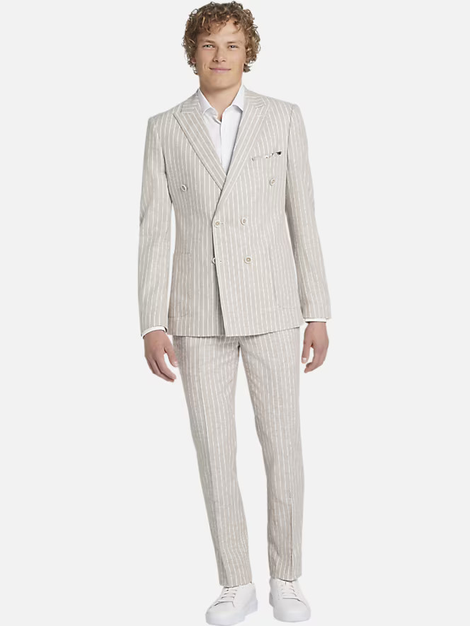 Paisley & Gray Slim Fit Double Breasted Pinstripe Suit Separates Jacket | Suit Separate Jackets |... | The Men's Wearhouse