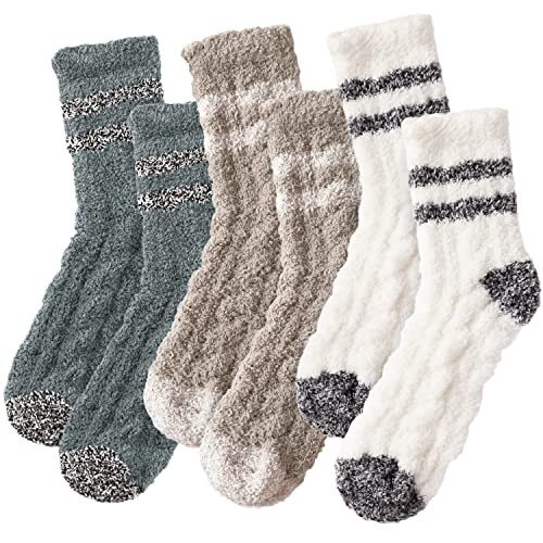 Pleneal Fuzzy Socks for Women - Fluffy Socks Women, Cozy Socks for Women Slipper Bed Socks | Amazon (US)