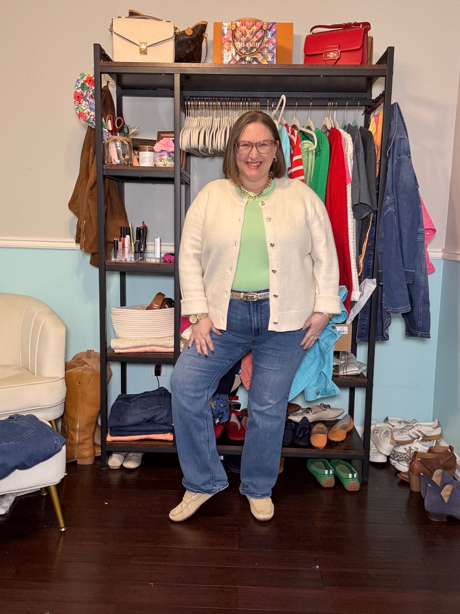 My cardigan is from
Abercrombie last year — I linked a new style that looks very similar. The shirt is old, but I linked a similar color in tees I have & wear often!

#LTKPetite #LTKPlusSize #LTKOver40