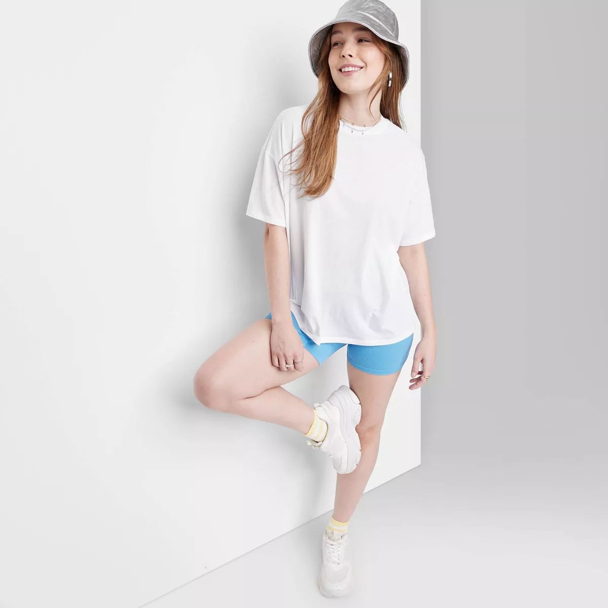 Women's Elbow Sleeve Oversized T-Shirt - Wild Fable™ White XXS | Target