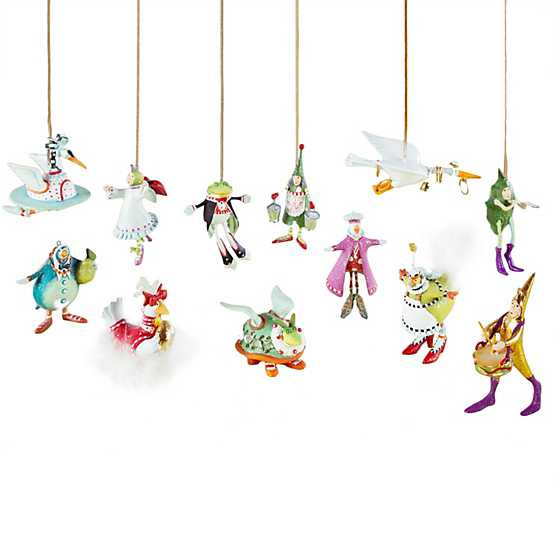 Patience Brewster 12 Days Mini Ornaments Set | MacKenzie-Childs