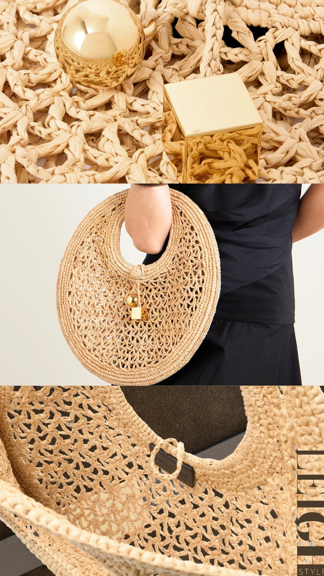 Bring effortless vacation style to your wardrobe with JACQUEMUS The Spiaggia Raffia Tote Bag. Crafted from beautifully woven raffia, this statement designer tote features a unique circular silhouette, structured top handles, and luxe gold-tone hardware accents. Perfect for beach days, summer getaways, brunch outfits, or resort wear, this chic handbag blends playful design with elevated craftsmanship. A must-have accessory for lovers of modern luxury and warm-weather fashion. 

 #LTKootd #LTKWorkwear #LTKTravel