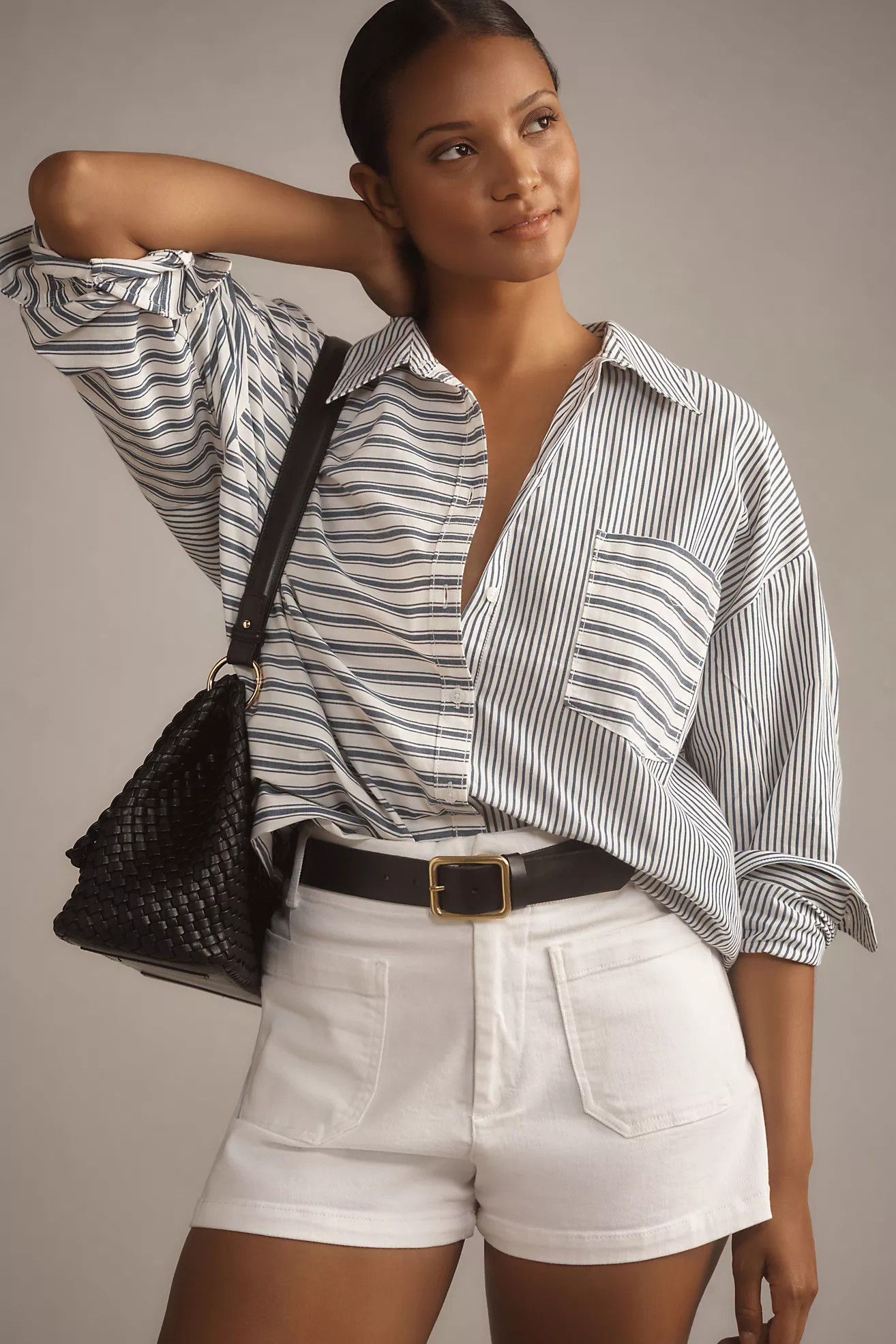 The Bennet Buttondown Shirt by Maeve: Blocked Stripe Edition | Anthropologie (US)