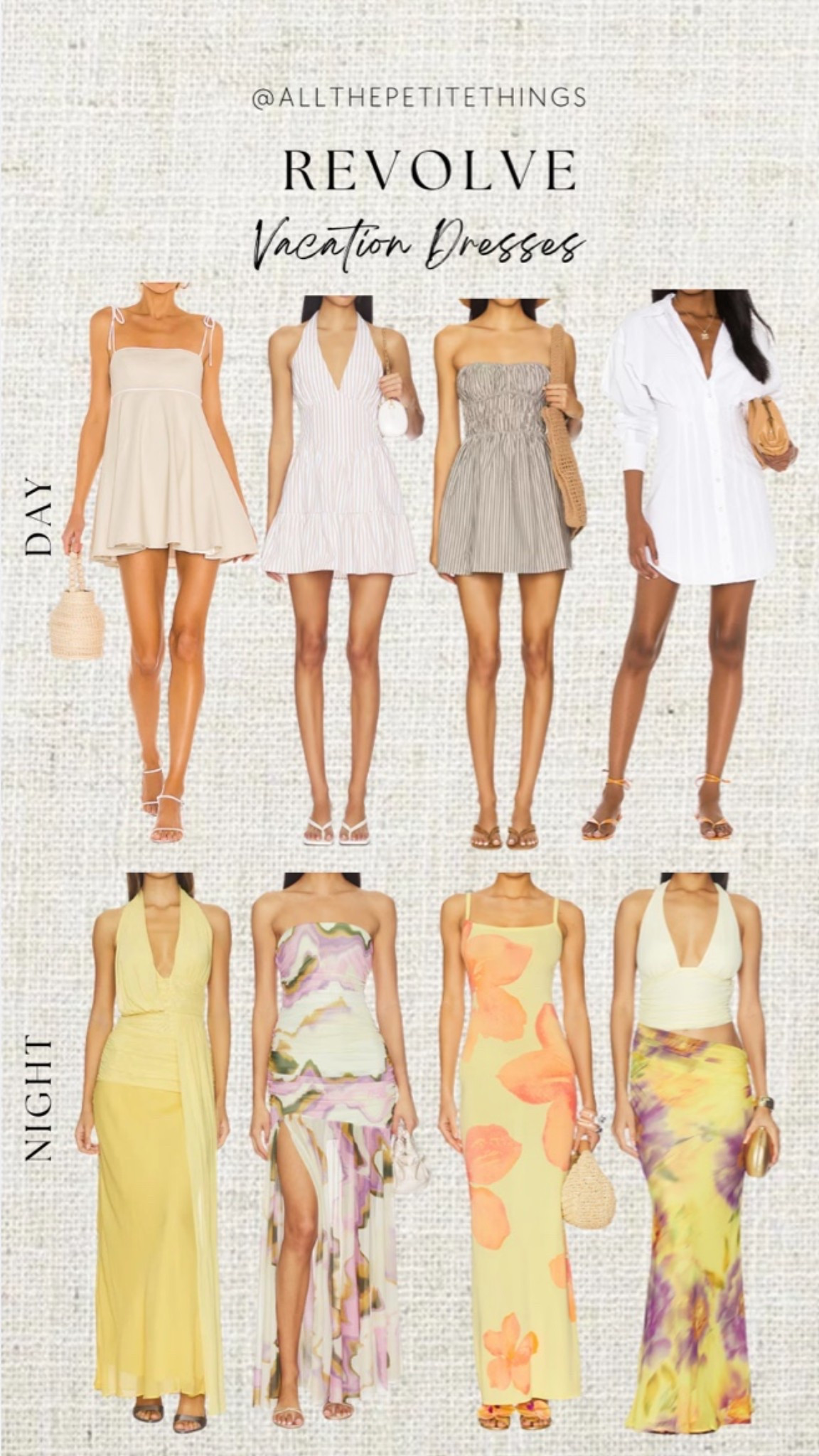 Revolve vacation dresses for both day and night 🤍

#LTKTravel #LTKSeasonal #LTKPetite