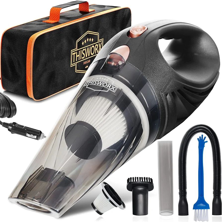 ThisWorx Car Vacuum Cleaner - Car Accessories - Small 12V High Power Handheld Portable Car Vacuum... | Amazon (US)