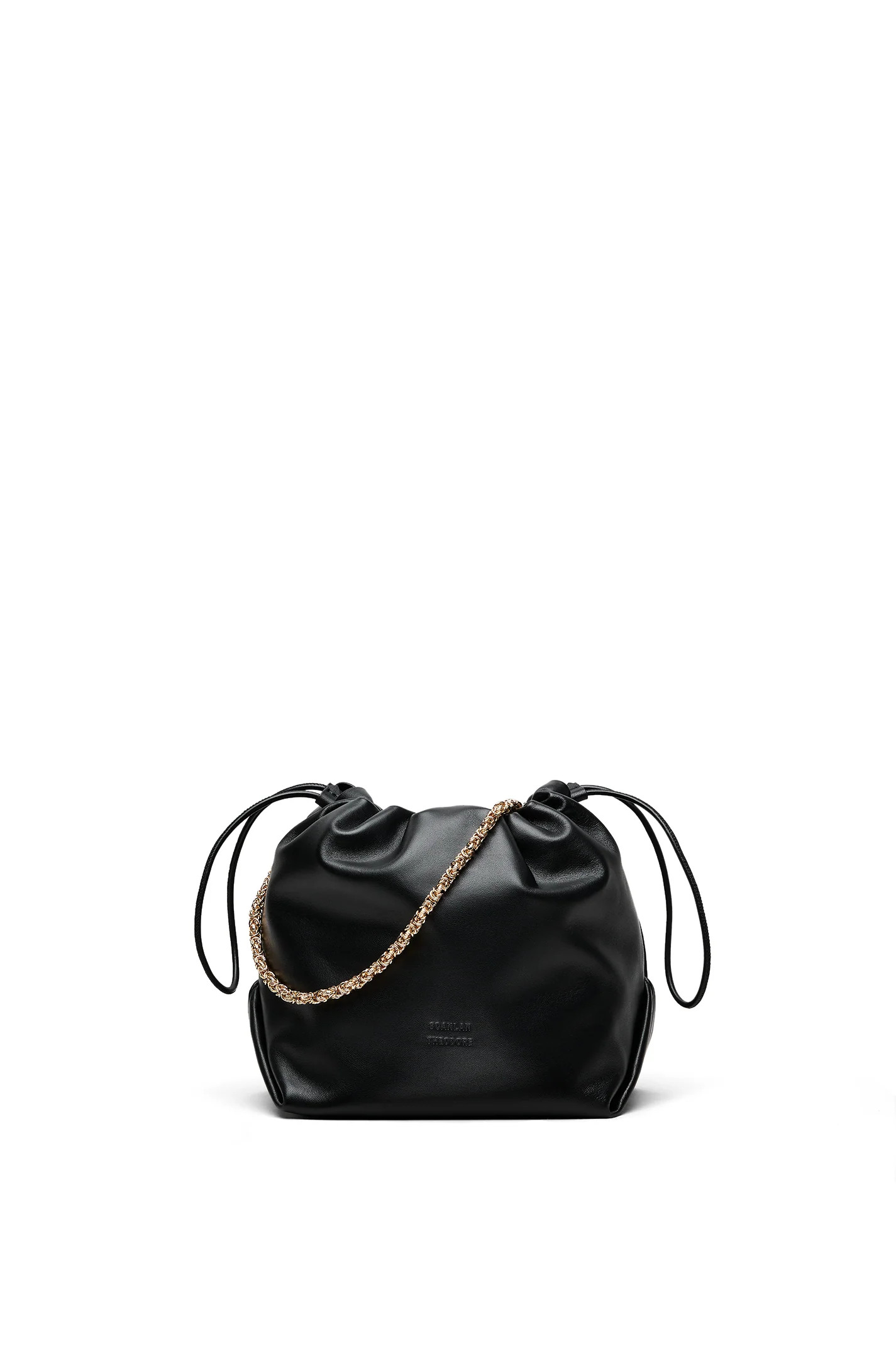 THE LEATHER DRAWSTRING BAG - BLACK - Scanlan Theodore | Scanlan Theodore AU