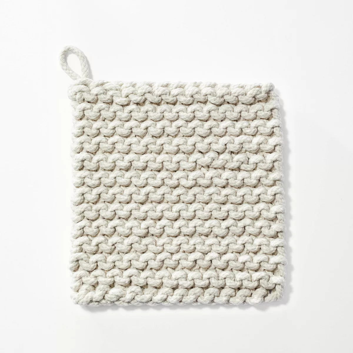 7" Rope Trivet Marled Light Gray - Figmint™: Reversible Pot Holder, Woven Polyester, Kitchen Te... | Target