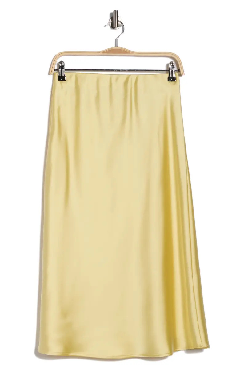 Renee C Solid Satin Midi Skirt | Nordstromrack | Nordstrom Rack