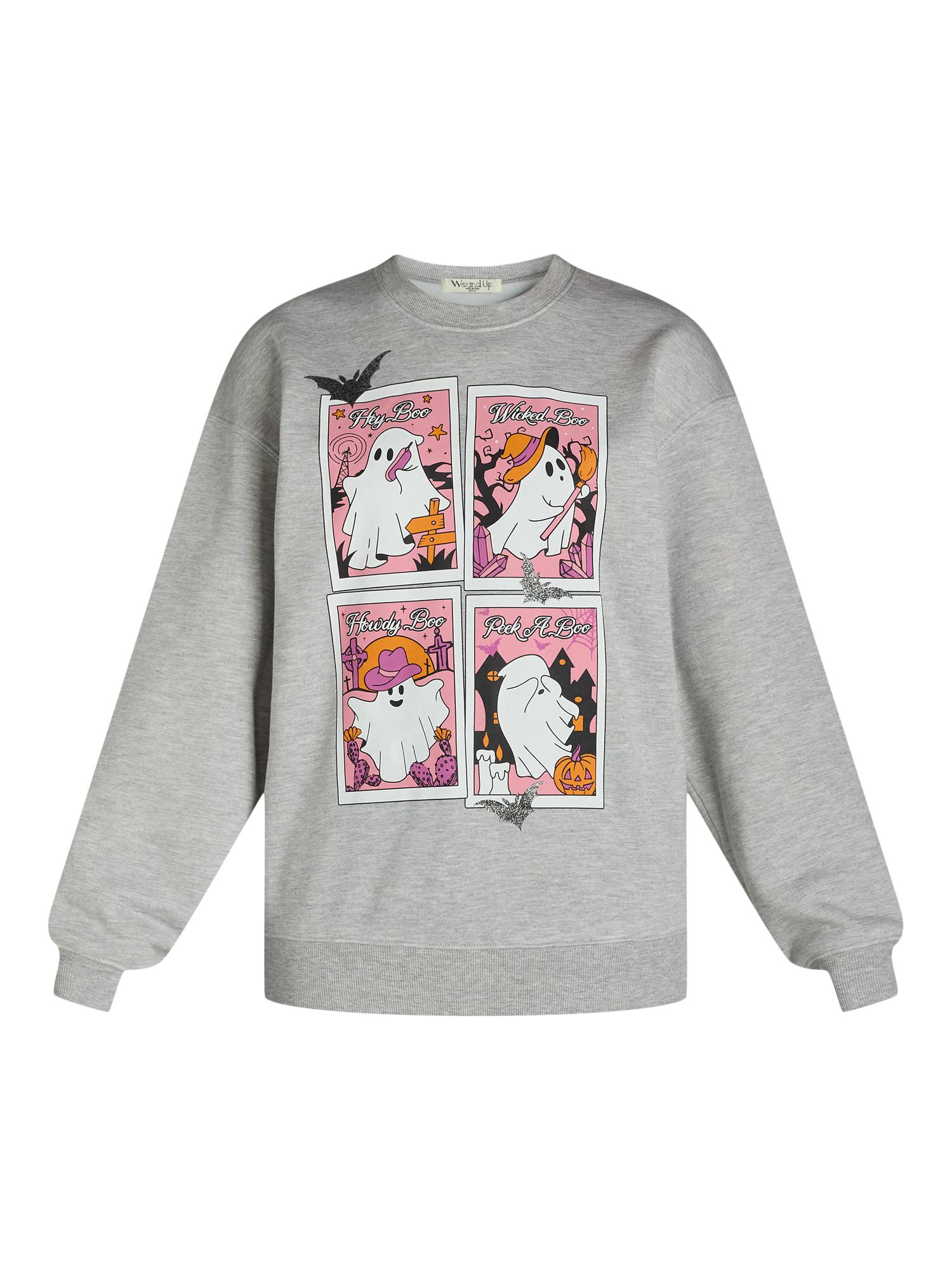 Halloween Women’s Multi Boo Graphic Sweatshirt, Sizes XXS-XXL | Walmart (US)