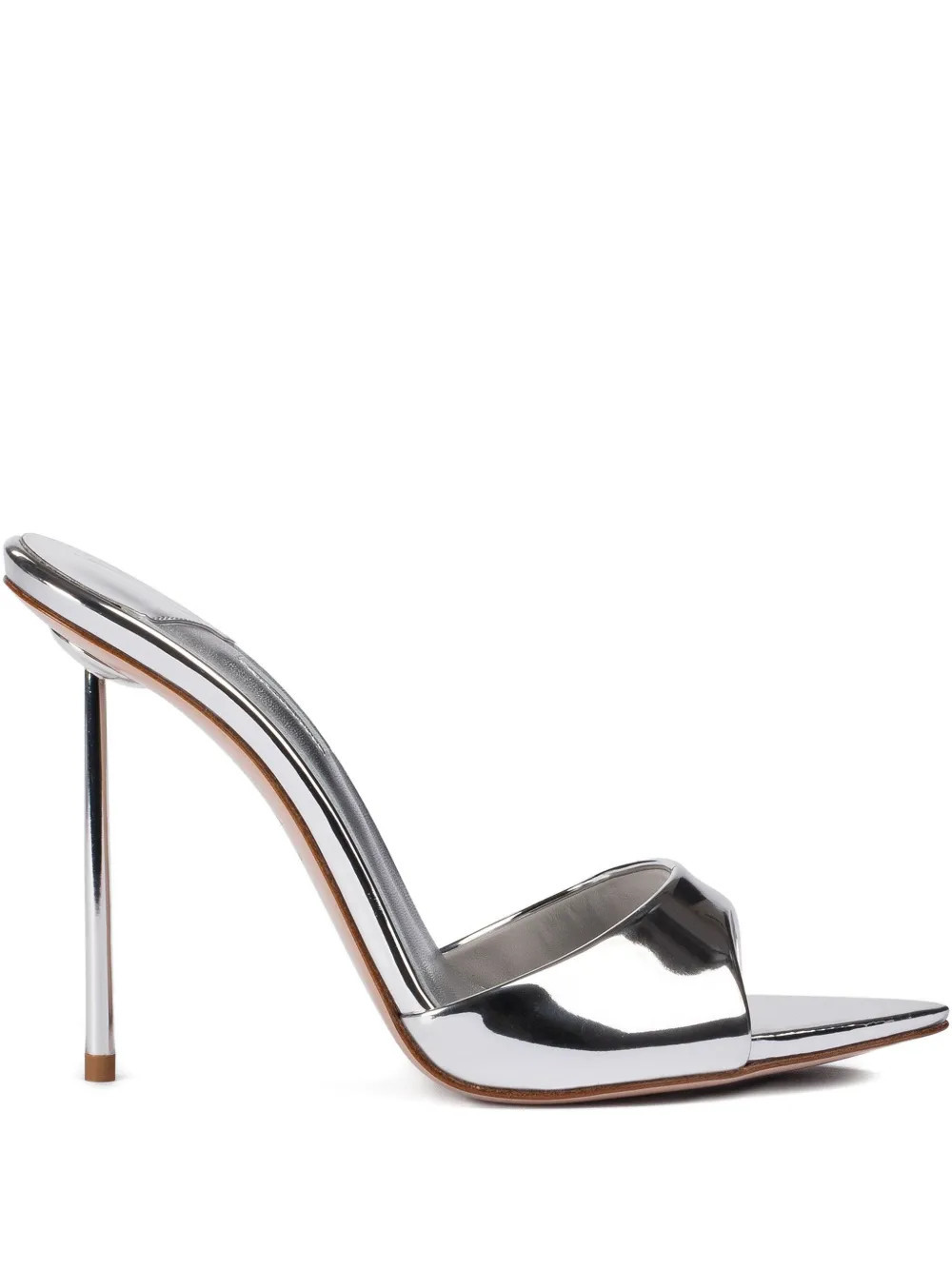 Le Silla 80mm Bella metallic sandals - Silver | Farfetch Global