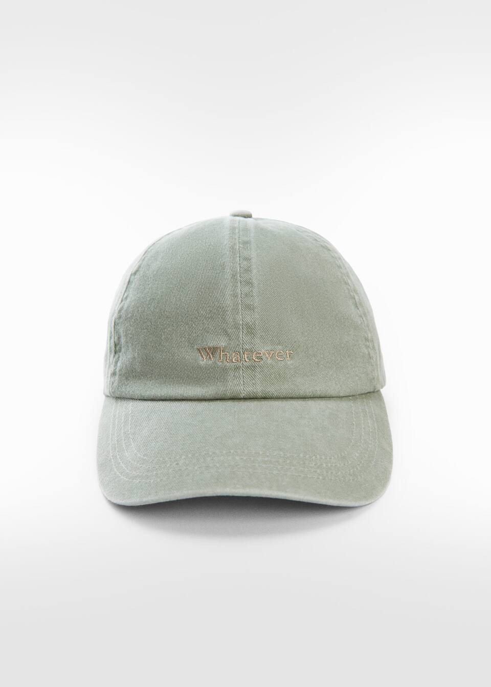 Embroidered message cap | MANGO (US)