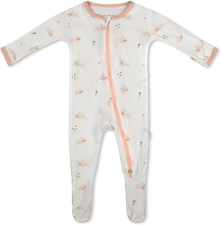Bamboo Little Soft Baby Bamboo Footie Pajamas, Zipper Closure, 0-24 Months | Amazon (US)