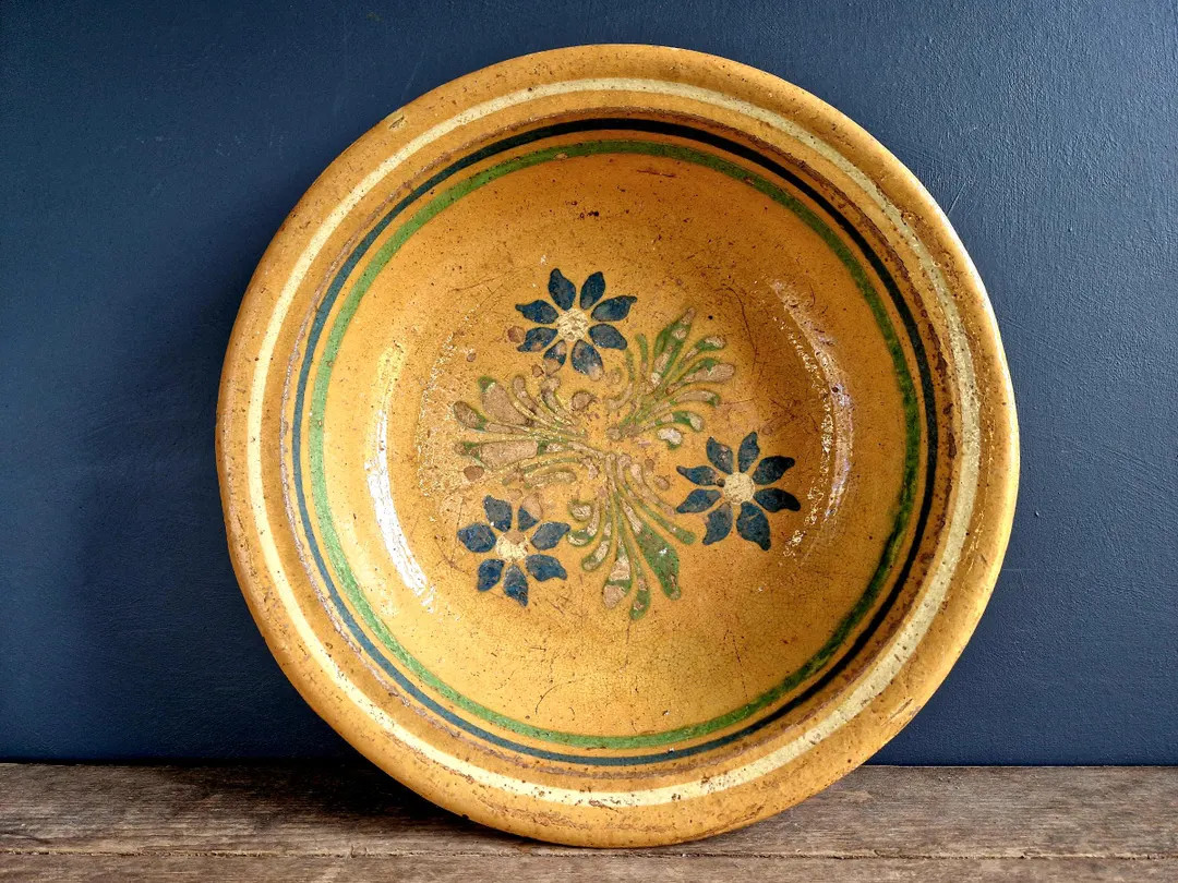 Antique French Country Bowl, Alsatian Farmhouse Decor | Etsy (US)