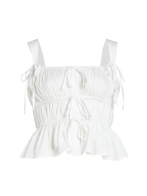 Elasticized Tie Tank Top | Saks Fifth Avenue